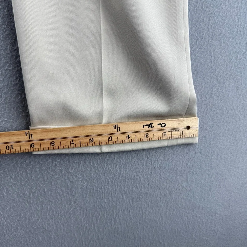 Vintage Polo Ralph Lauren Pants Mens Fits 35x31 Cream Rayon Blend Pleated Baggy